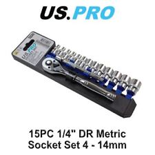 US PRO Tools 15pc 1/4''dr