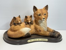 Fox Family on 12" Wooden