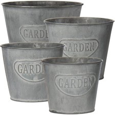 Set of 4 Plant Pots Outdoor