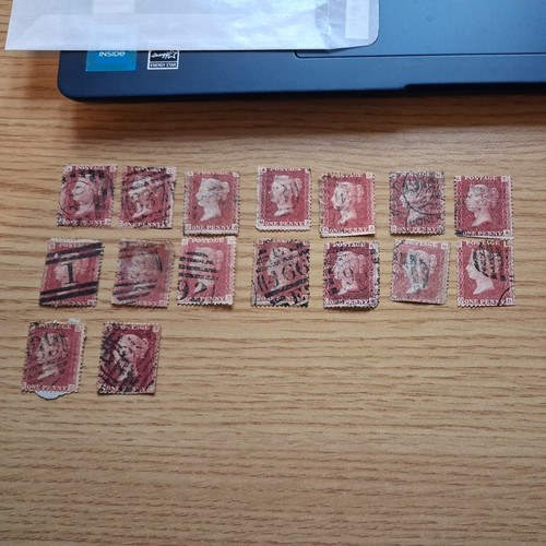 One penny red perf - qv,