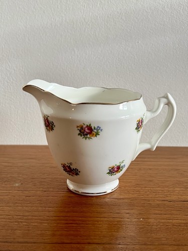 Vintage floral mayfair bone - vintage,