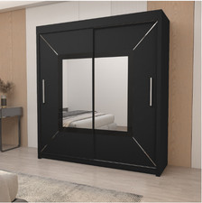 Stylish Venice Bedroom Wardrobe with Double Sliding Doors — Available in 3 Color