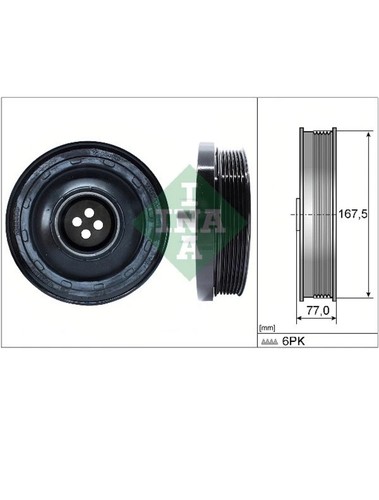 Crankshaft pulley 544013710 - crankshaft,