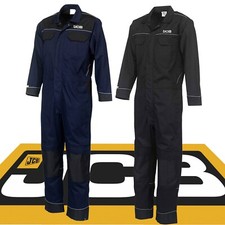JCB Mens Coveralls / Overall Boiler Suit Mechanics - Heavy Duty Polycotton