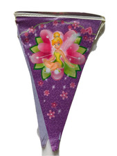 3M Bunting Plastic Banner Flag Kids Girls Birthday party  Decoration Tinker Bell