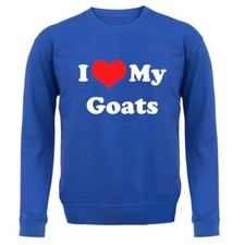 I Love My Goats - Kids Hoodie / Sweater - Goat Pet Farm Kid Pets Animal Zoo