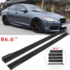 Side Skirts 86.6'' Extension Splitter Rocker Panels Lip Glossy For Jaguar XF XE