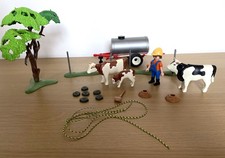COMPLETE Playmobil 4494 Farmer with Cows and Vehicle 