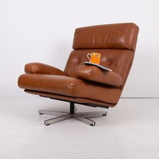 Mid Century Swivel Leather