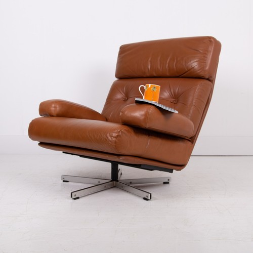 Mid century swivel leather - swivel,