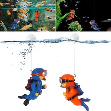 2 x Fish Tank Decorations Aquarium Decors Floating Cute Diver Figurines