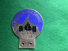 Early Pembrokeshire Motor Club Car Badge