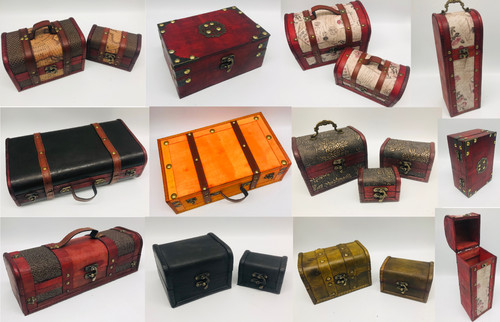 Wooden boxes trunks winebox - wooden,