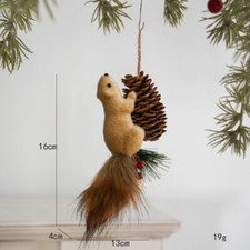 Brown Christmas Tree Decoration Christmas Hanging Simulated Squirrels Decors