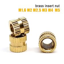 M1.6 M2 M2.5 M3 M4 M5 Solid Brass Hot Melt Injection Molding Embedded Insert Nut