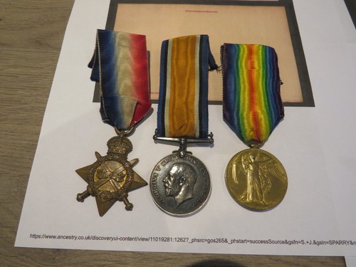 Ww1 medal trio - s, j