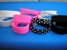 Freestyle disco dance costumes - set of plain bands either 1.2cm or 1.9cm wide