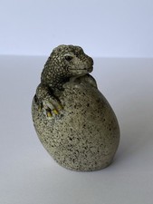 VINTAGE CUTE BABY DRAGON DINOSAUR HATCHING FROM EGG MINIATURE ORNAMENT
