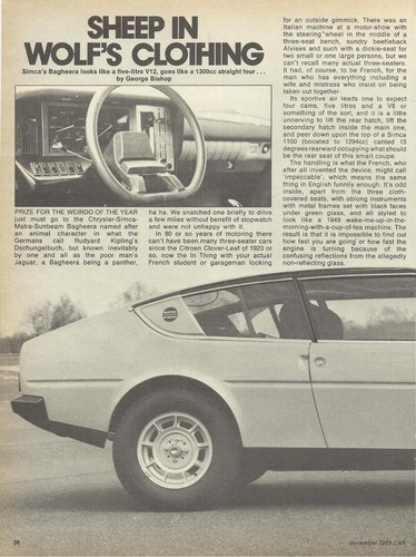Matra simca bagheera original - matra,