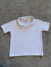 M&S Kids Short Sleeved White School Polo Shirt Age 5-6 Years