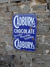 CADBURYS CHOCOLATE ENAMEL SIGN