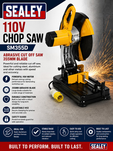 Sealey chop saw 110v abrasive - 110v,