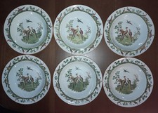 SIX HAND PAINTED WEDGWOOD