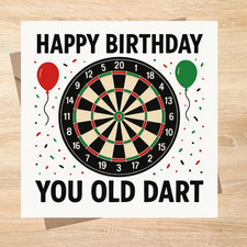 Darts Themed Birthday Card