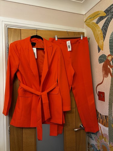 Bright orange ladies suit - orange, 8