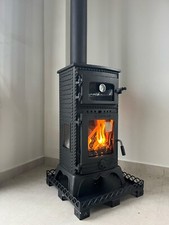 Cast iron wood burning stove