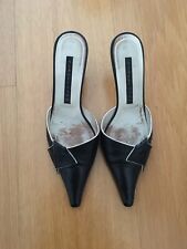 Pura Lopez Black Mules Size 6.