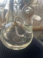 Glass Clear Duck Oil Burner Wick , Heavy Paperweight 