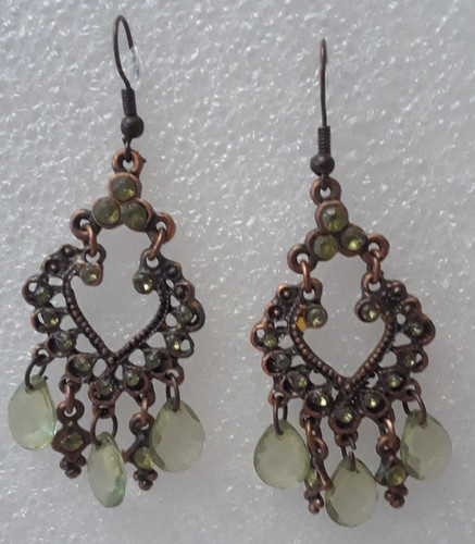 Vintage dark metal chandelier - metal,