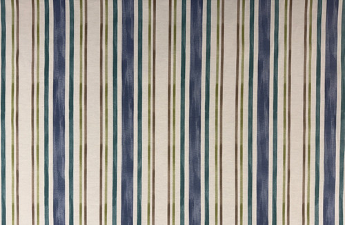 Pier stripe cotton fabric - cotton, teal