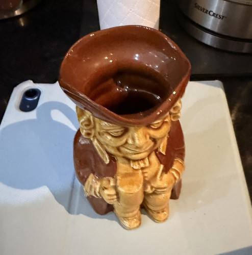 Ceramic toby jug brown beige - brown,