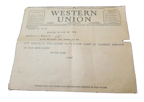 Old western union telegrams - western,
