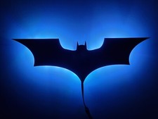 Batman logo LED night light, dark knight themed light