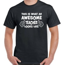 Awesome Teacher - Mens Funny T-Shirt School Leaving Present Gift Birthday Leaver