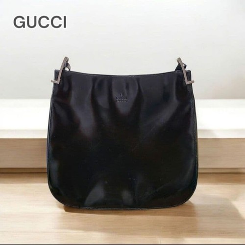 Gucci black leather shoulder - leather,