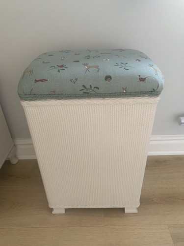 Lloyd loom style linen basket - style,