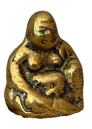 Vtg solid brass buddha small - vtg,
