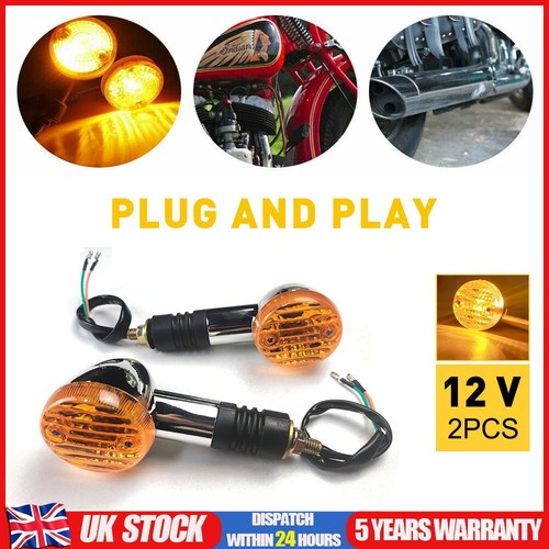 2pcs motorcycle bullet amber - 2pcs,