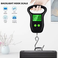 Portable Hand Held Digital Luggage Scale Fish Hook Hanging Scale LCD Display