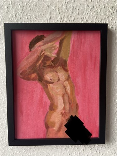 Painting male nude figure - painting, of
