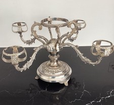 BEAUTIFUL ANTIQUE SILVER PLATE PLATED CANDELABRA TABLE DECORATION FOR XMAS