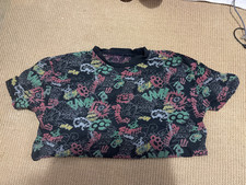 RARE Vintage Bam Pow Oof Zap Knuckle Duster Black Yellow Green Red Size L TShirt