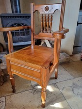 Antique Mahogany Commode Chair