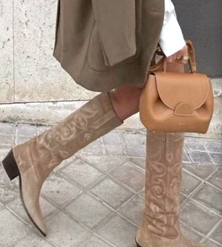 Zara suede leather - suede, cowboy