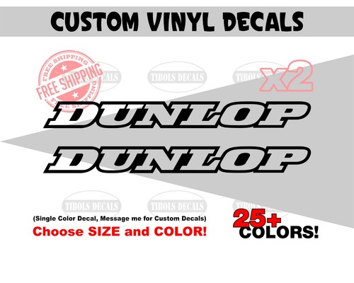 Dunlop outline decals - 2x,