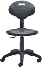 Polyurethane Factory Chair - Low back / Hard Wearing- Black - Read Description!